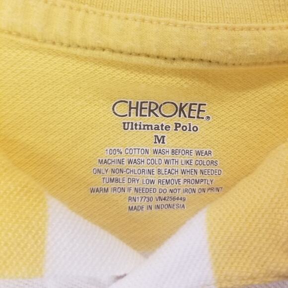 Cherokee Ultimate Polo Boys Collared T-Shirt Lightweight Stripped T-Shirt Size M - Picture 2 of 6